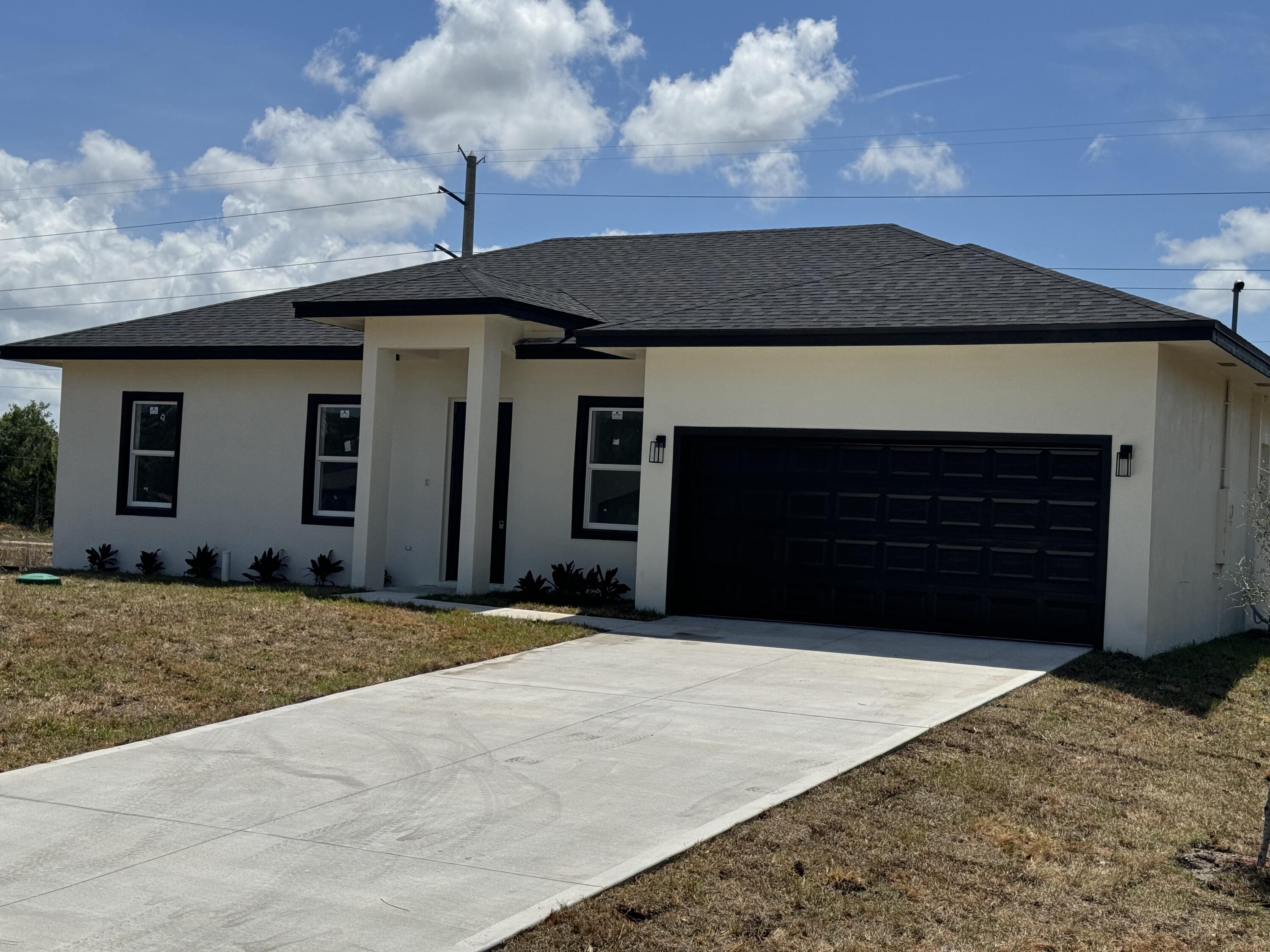 a front view of a house