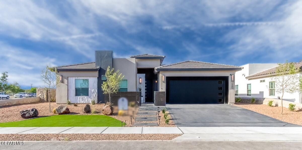 a view of a house with a patio