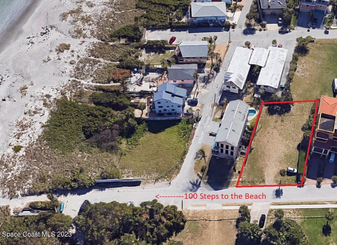 an aerial view of a houses with outdoor space