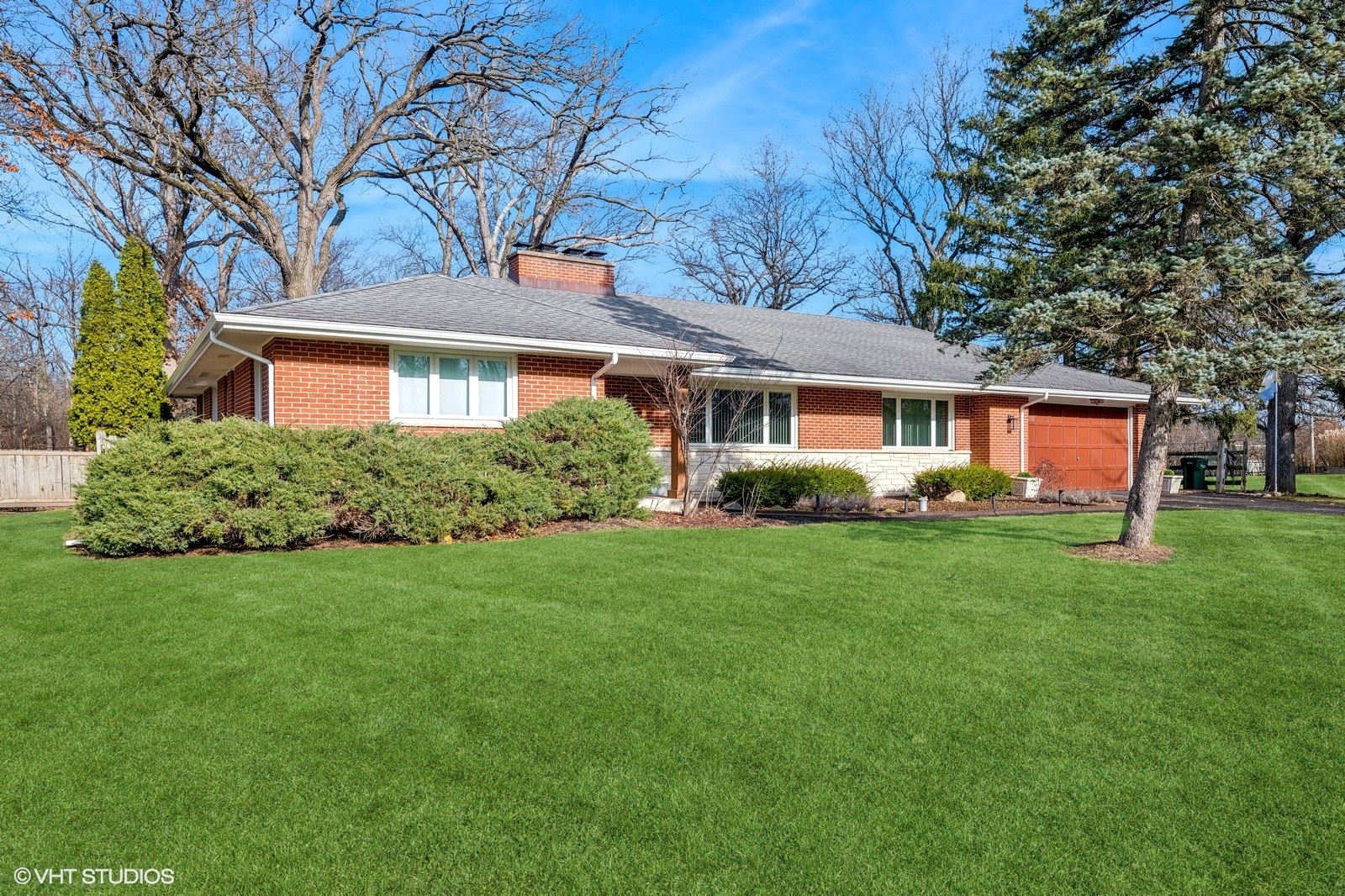 front view of a house and a yard