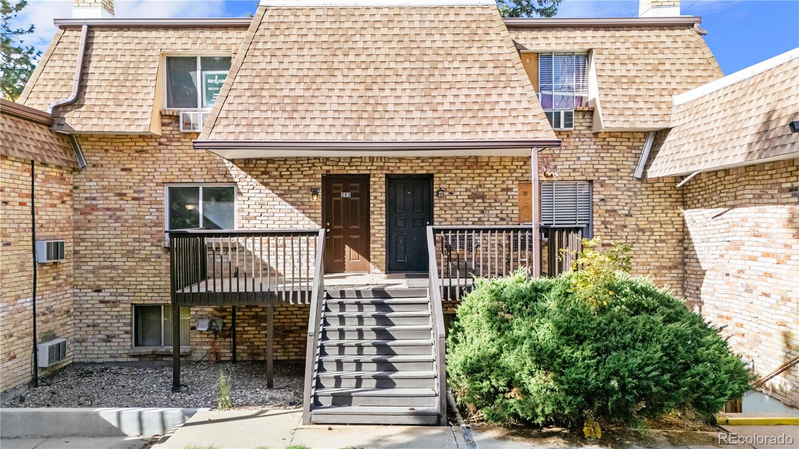 front view of a house with a door