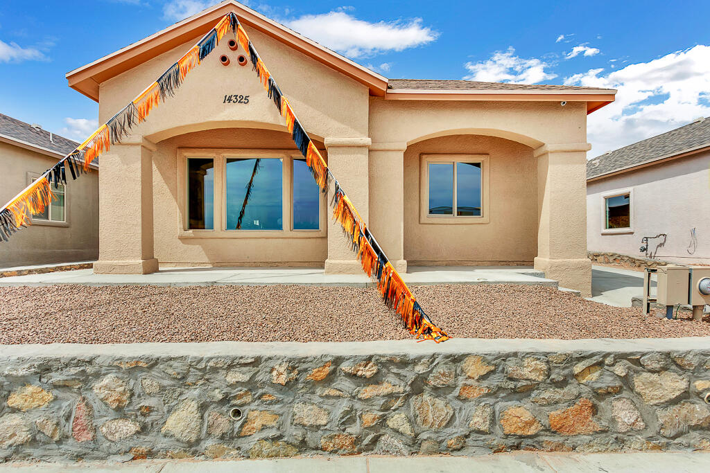 a front view of a house