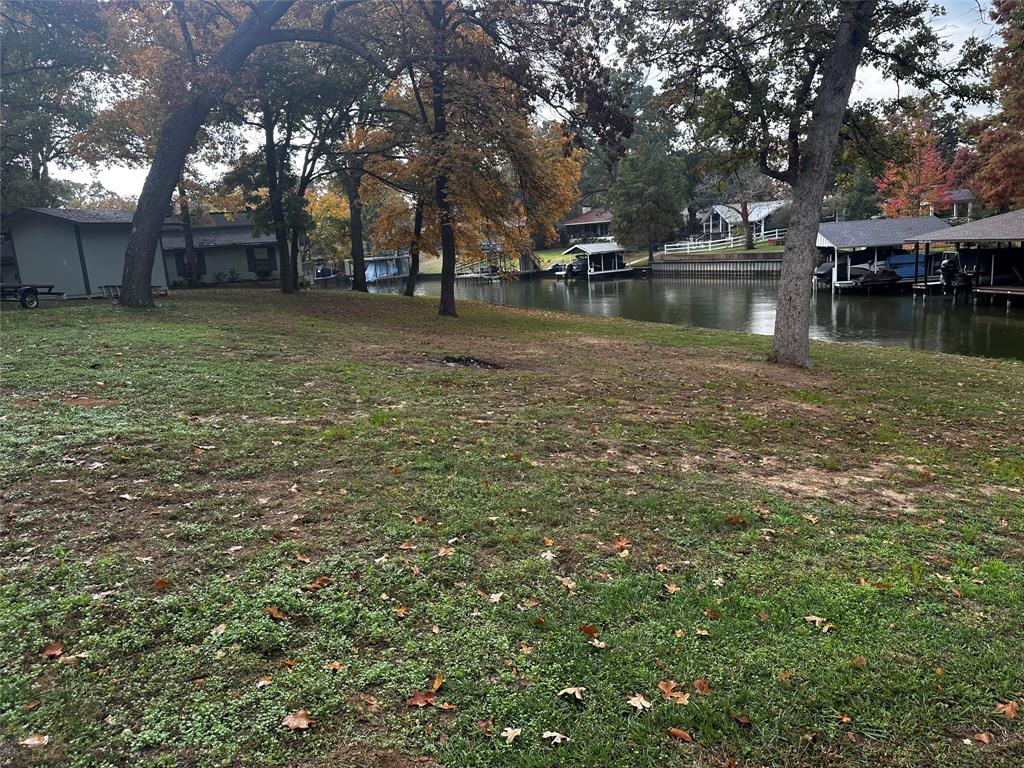 a view of a lake with houses