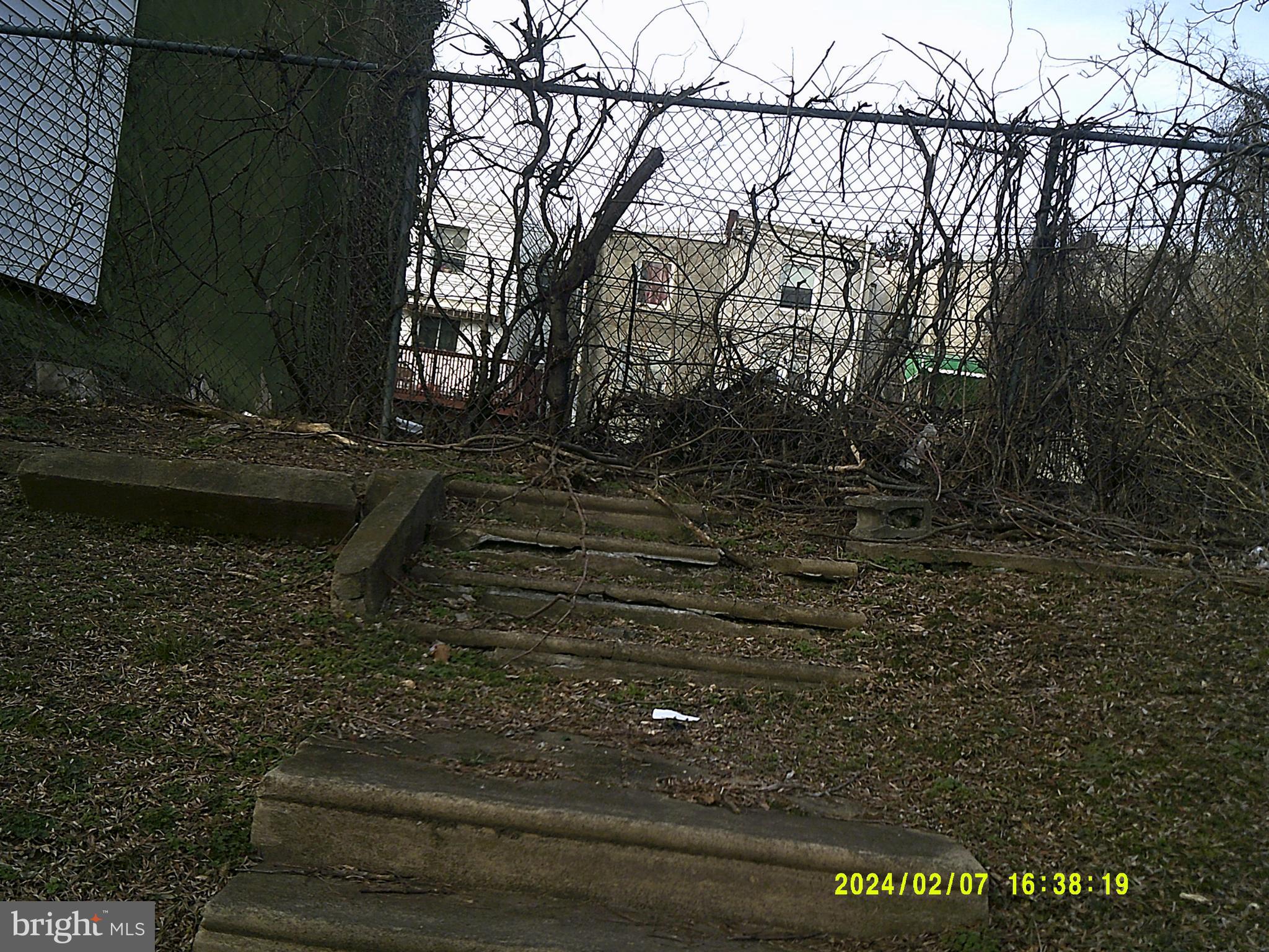 a view of backyard with green space