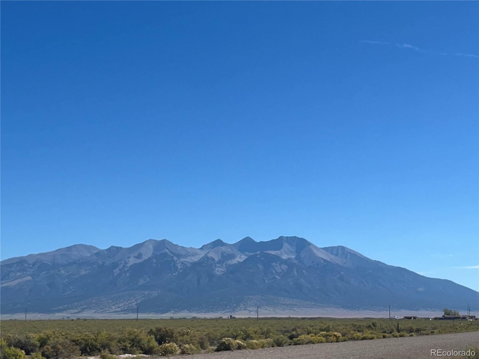 a view of a and mountain