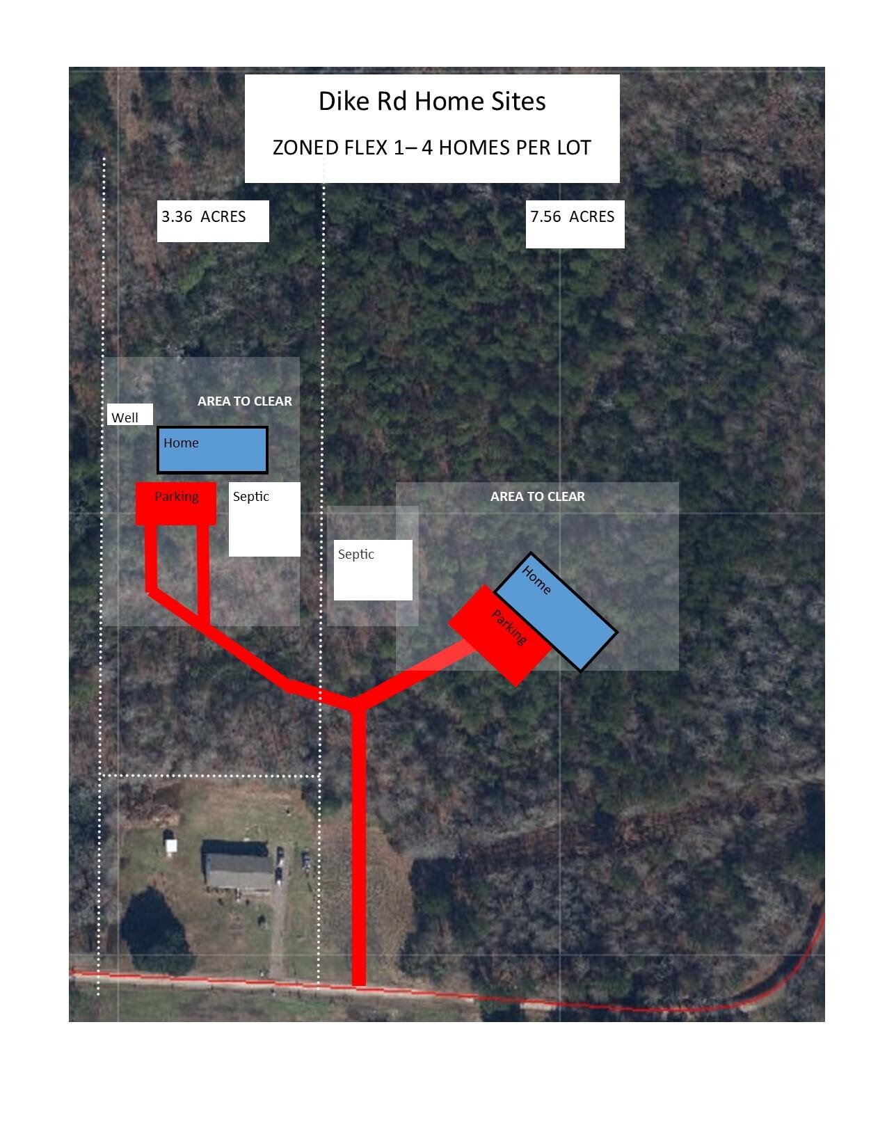 11 acres 2 homes. Dike Rd