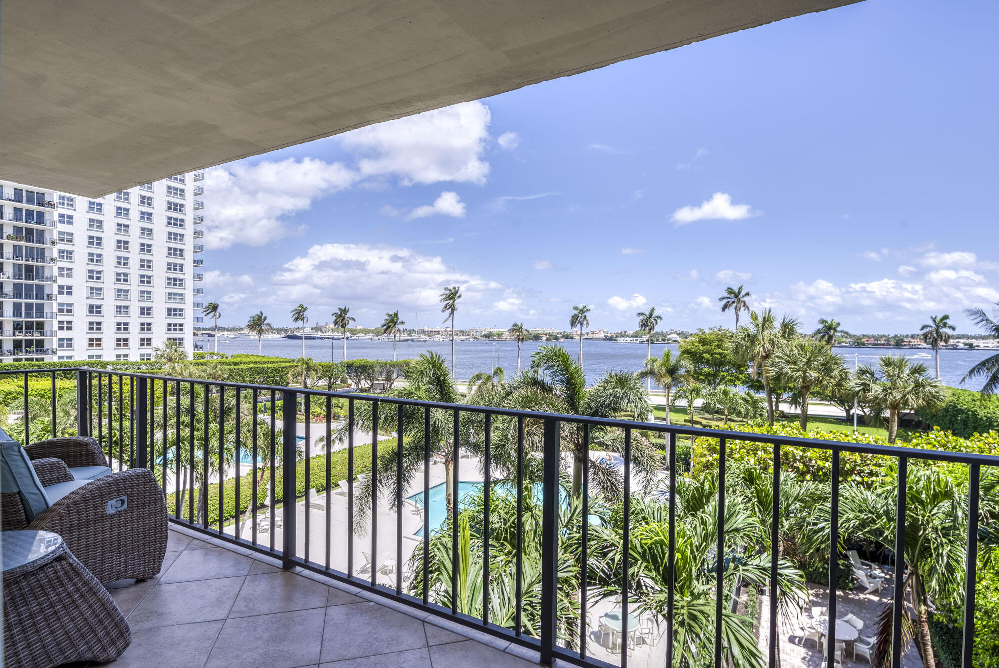 a view of a balcony