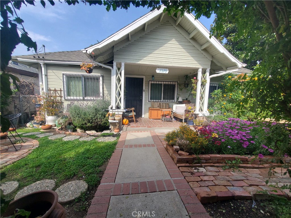 a view of a house with garden