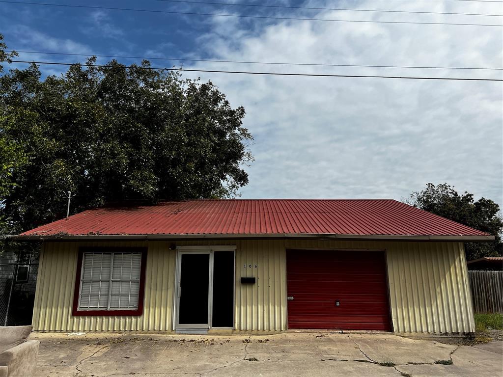 a front view of a house