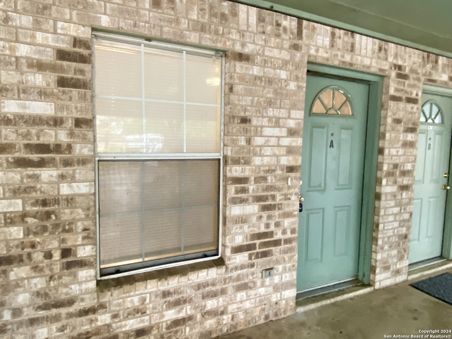 a view of a door of the house