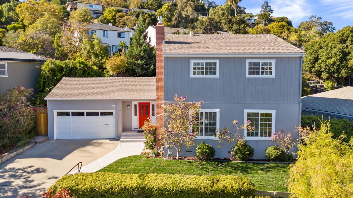 a aerial view of a house