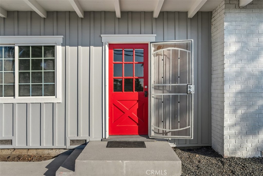 a view of front door of house