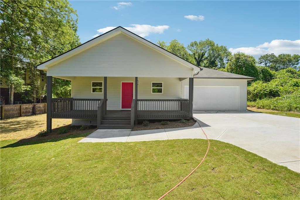 a front view of house with yard