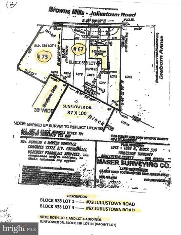 $65,900 | 0 Sunflower Drive | Browns Mills