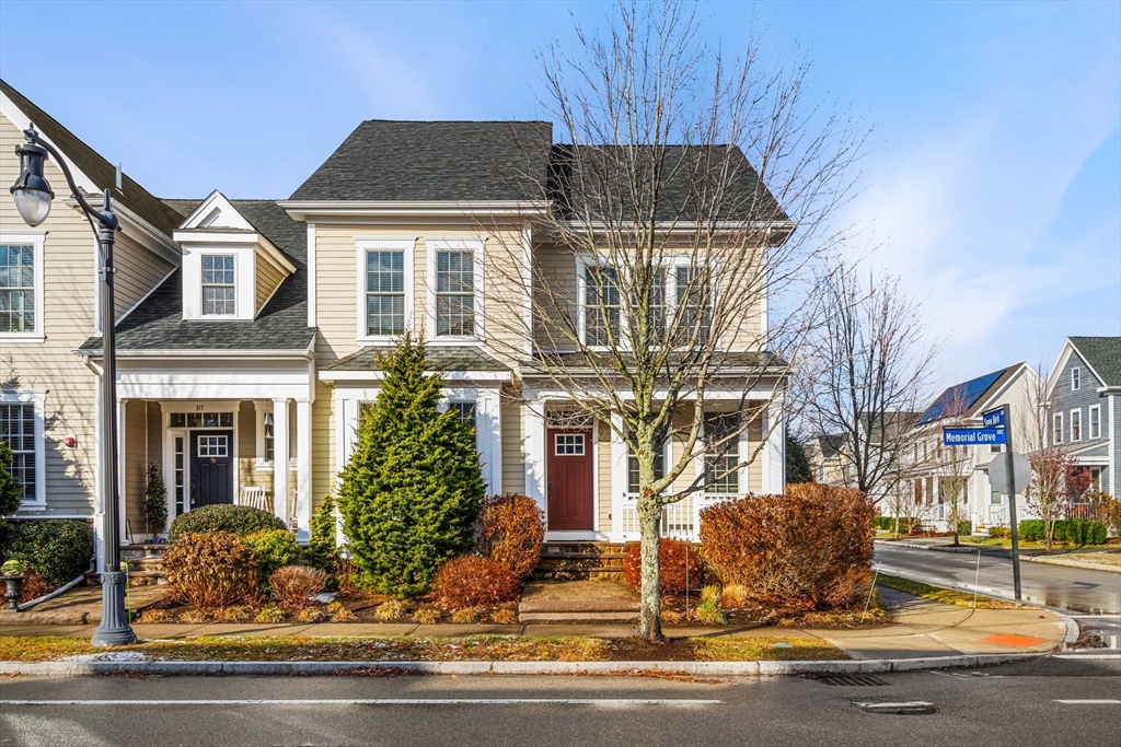 a front view of a house