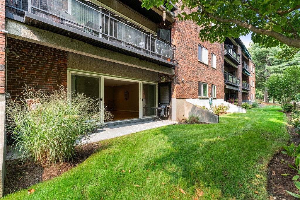 a view of a house with a yard and plants