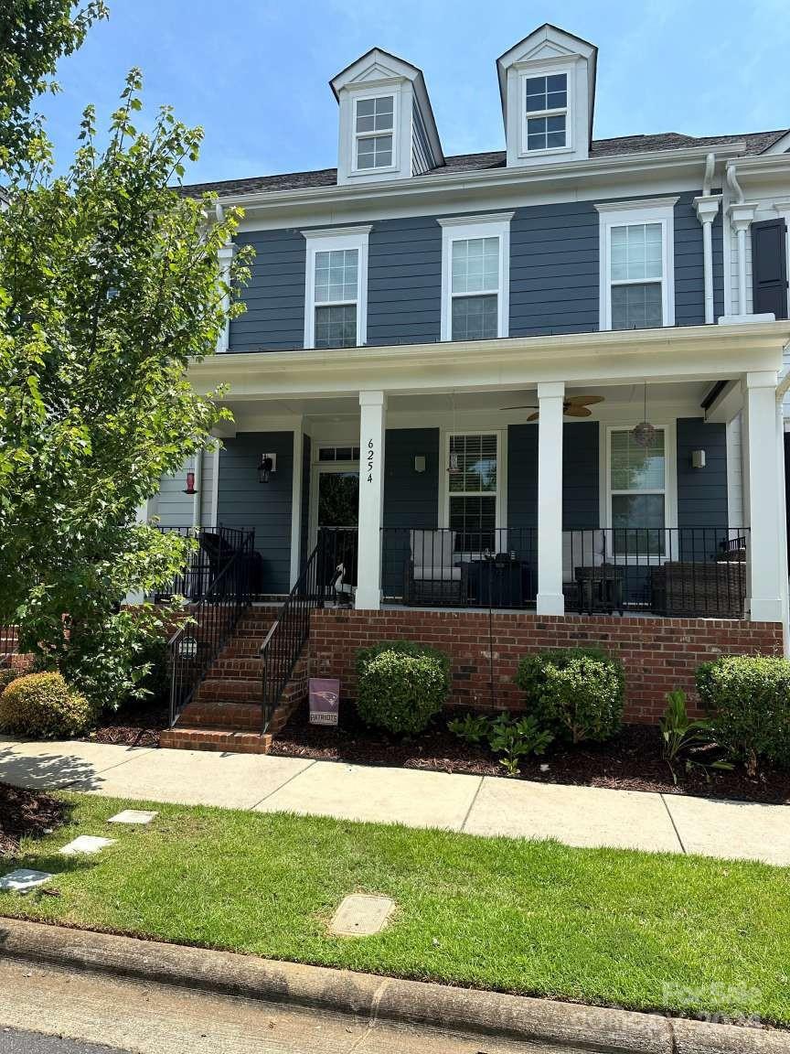 a front view of a house