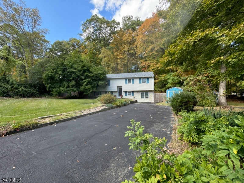 a view of house with yard and green space