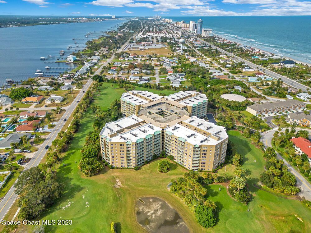 view of a city with ocean