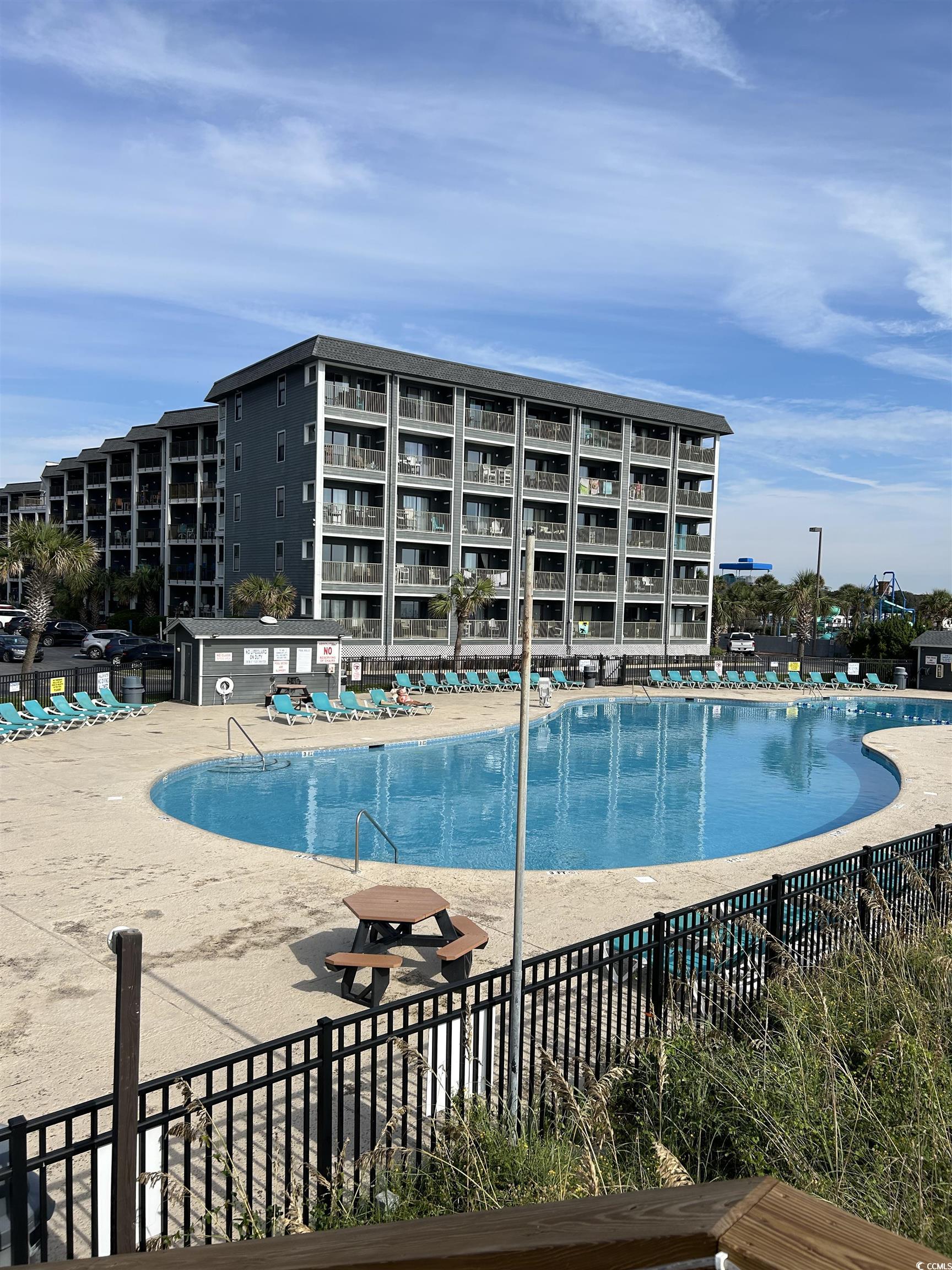 View of pool featuring a patio area