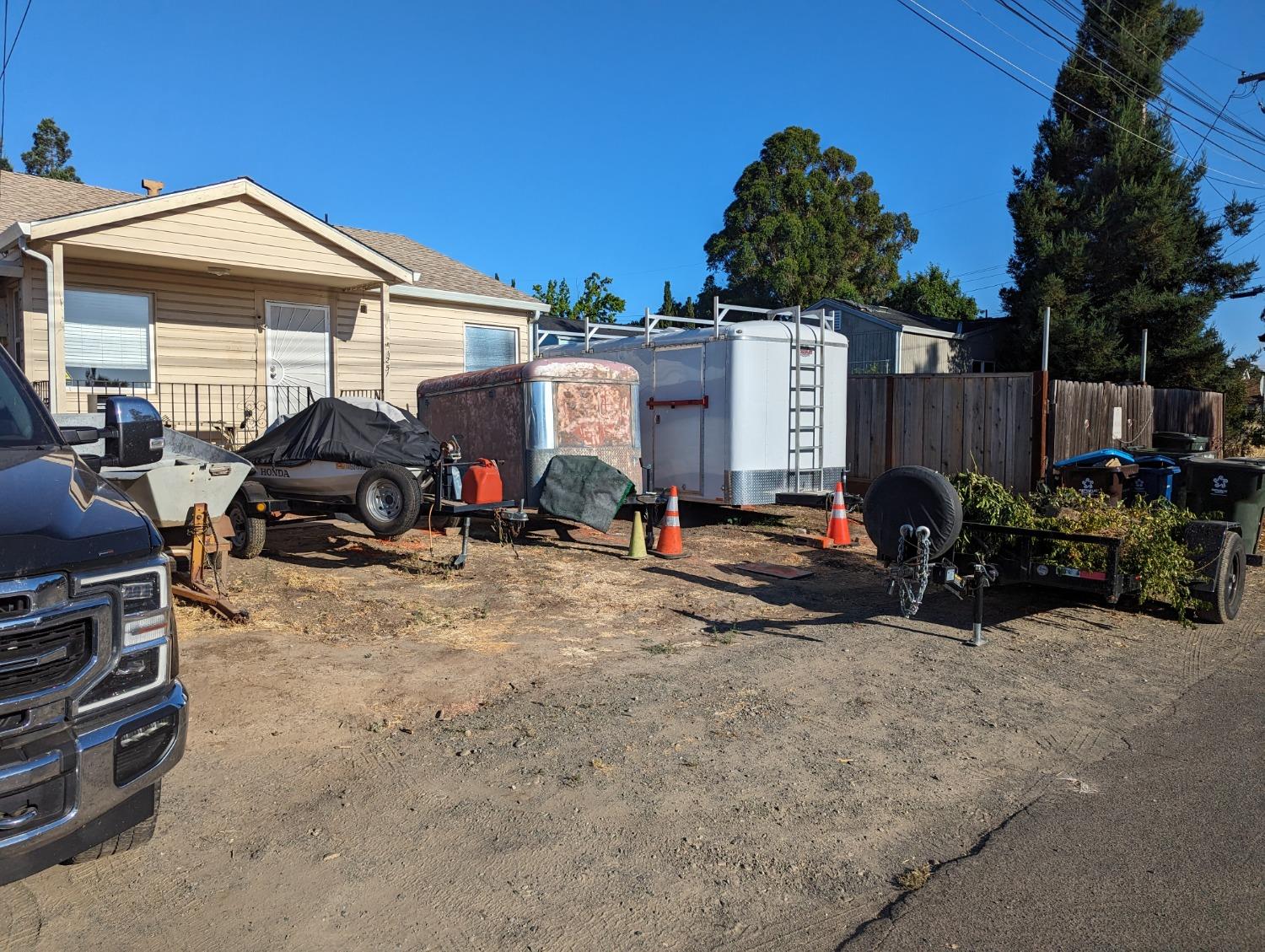 a view of car parked in front of house