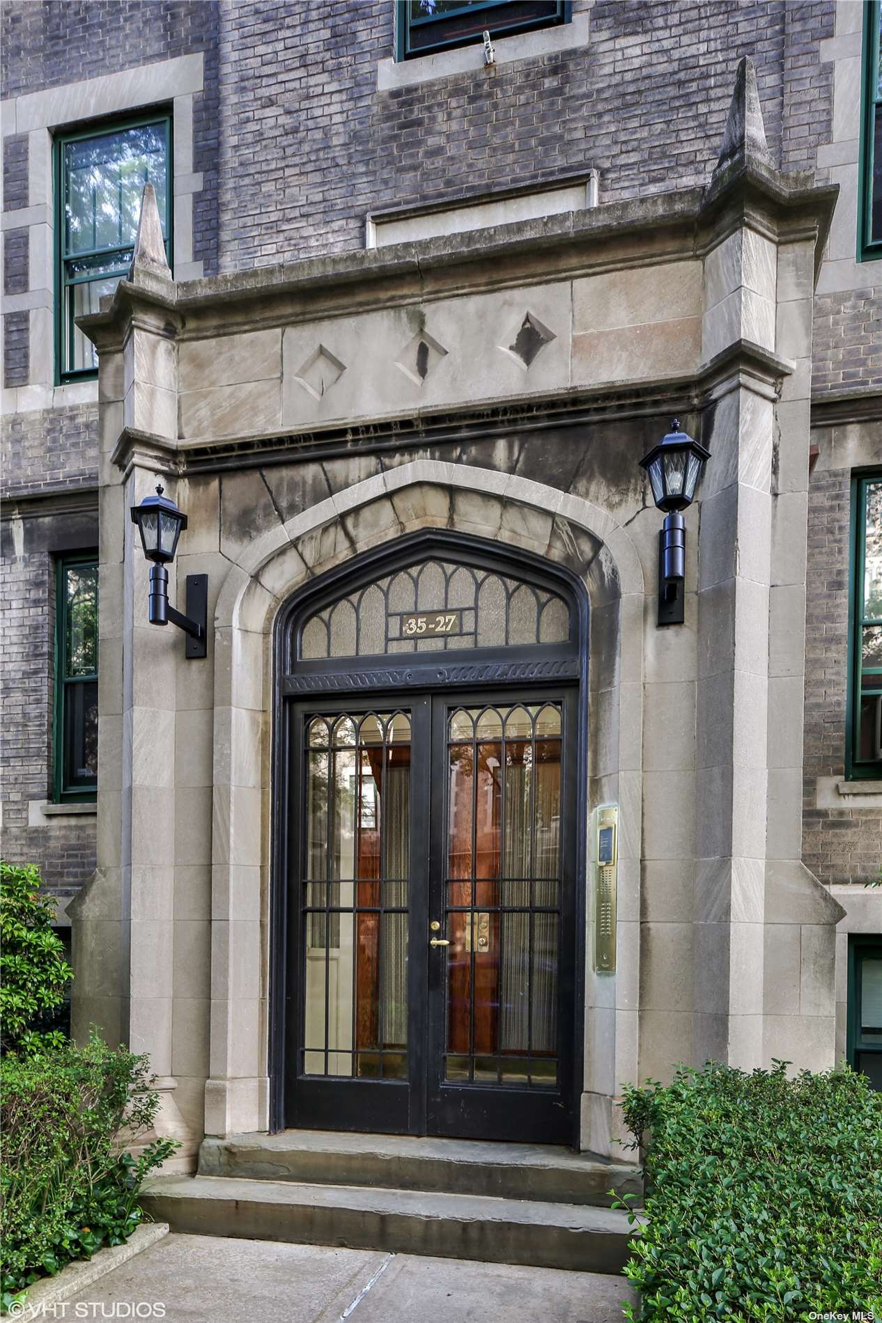 a view of a door of the house