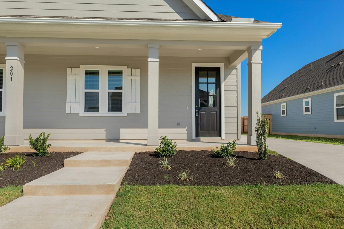 a front view of a house