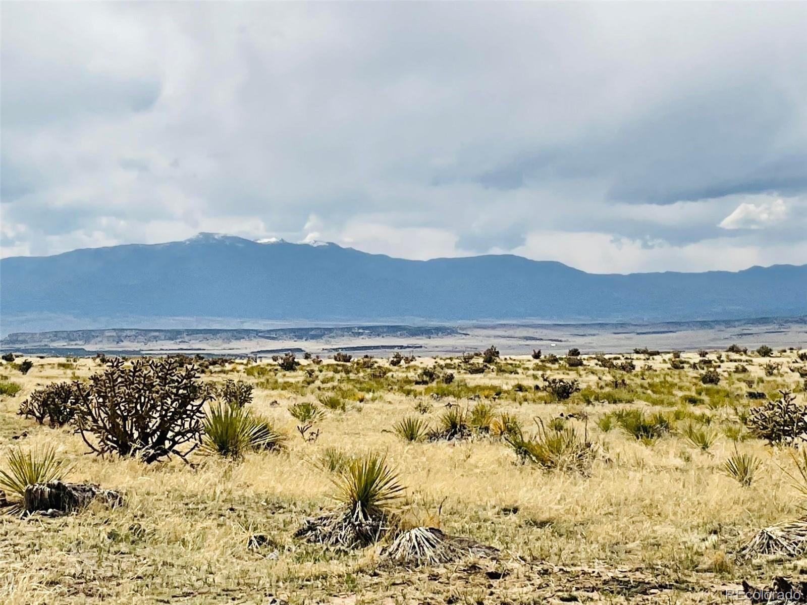 a view of an ocean and mountain