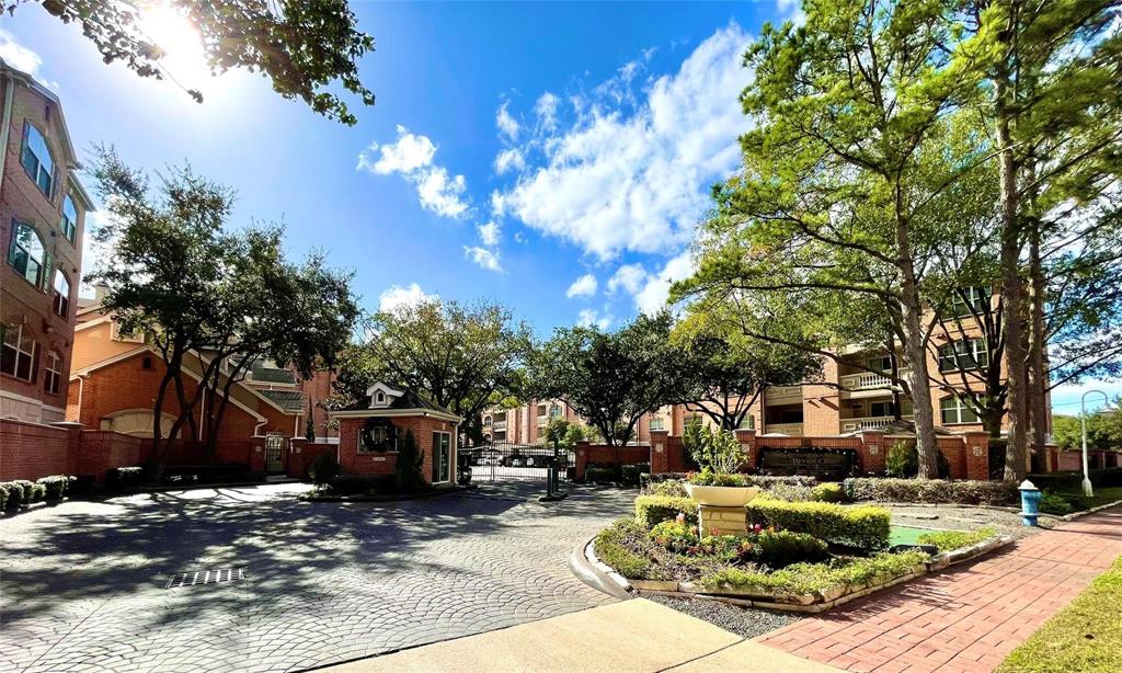 Official entrance to the Private Residences of the Renaissance at River Oaks with 24-hour security guard