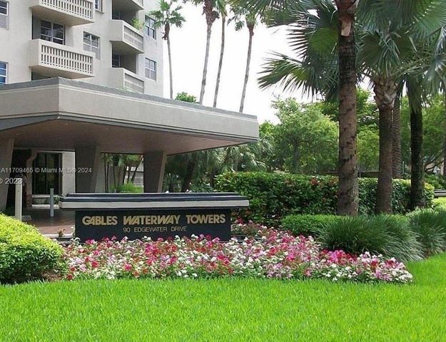 $380,000 | 90 Edgewater Drive, Unit 522 | Gables Waterway Towers