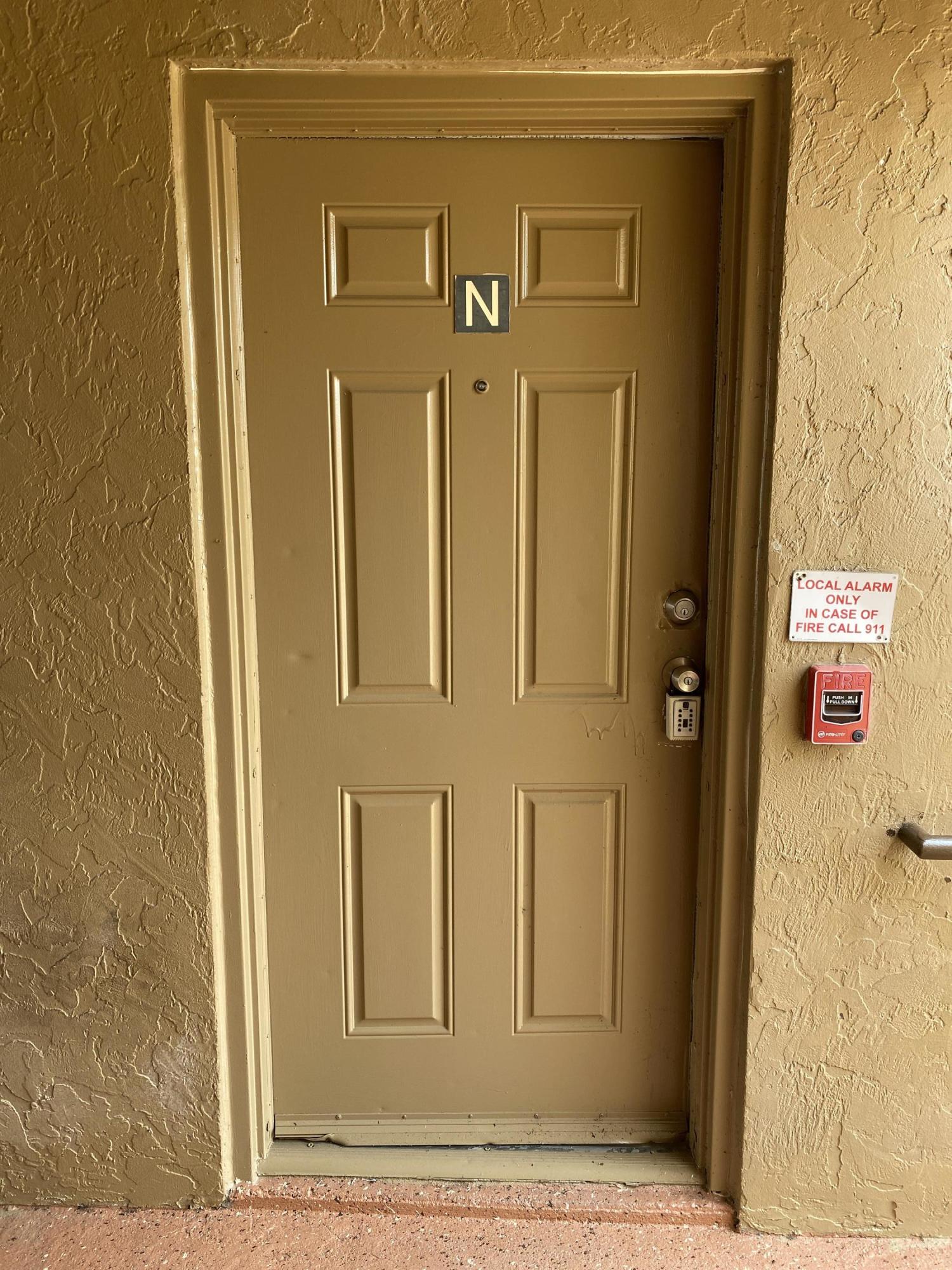 a view of a door of the house