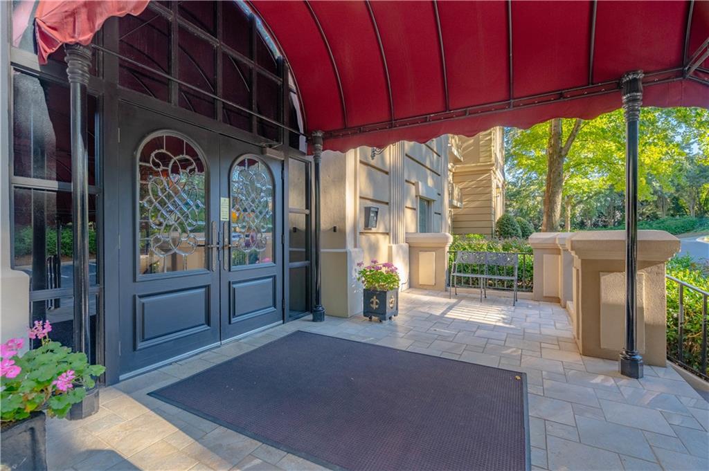 a view of a entryway door front of house