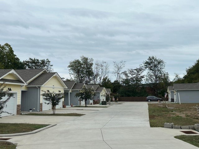 a view of a house with a backyard