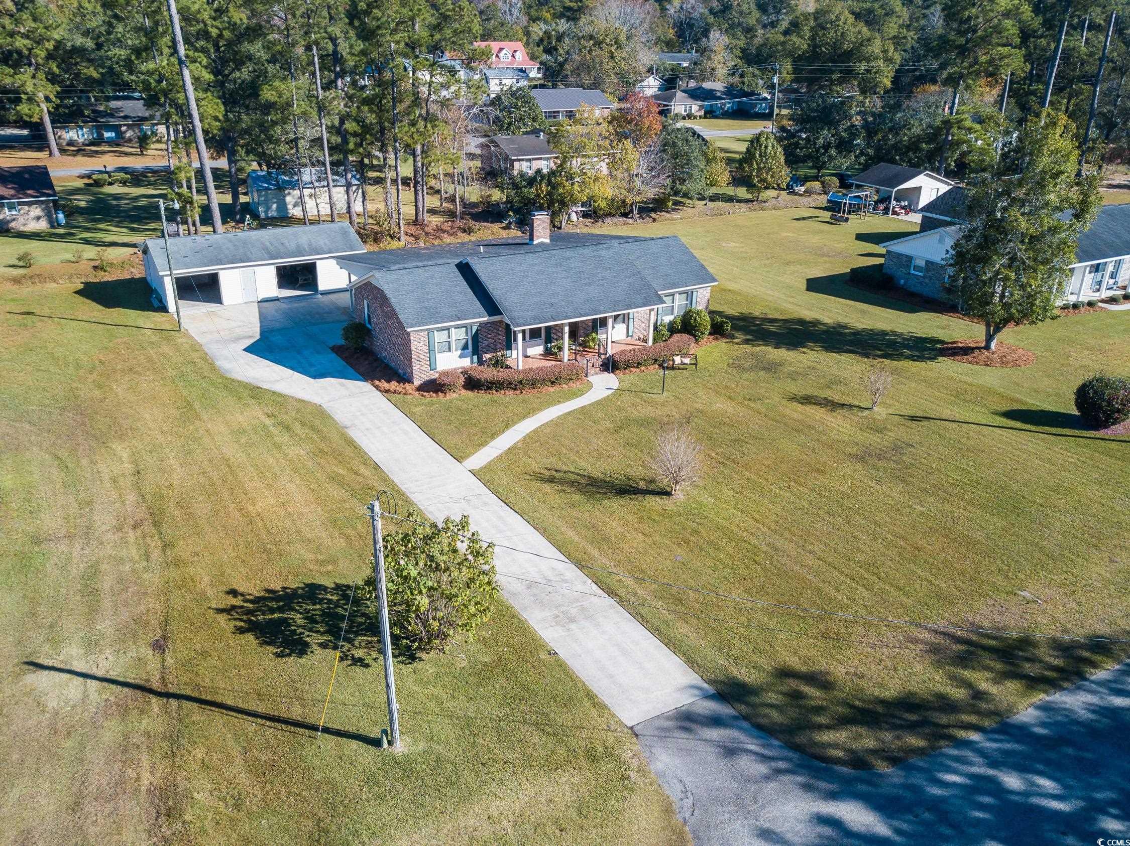 Birds eye view of property