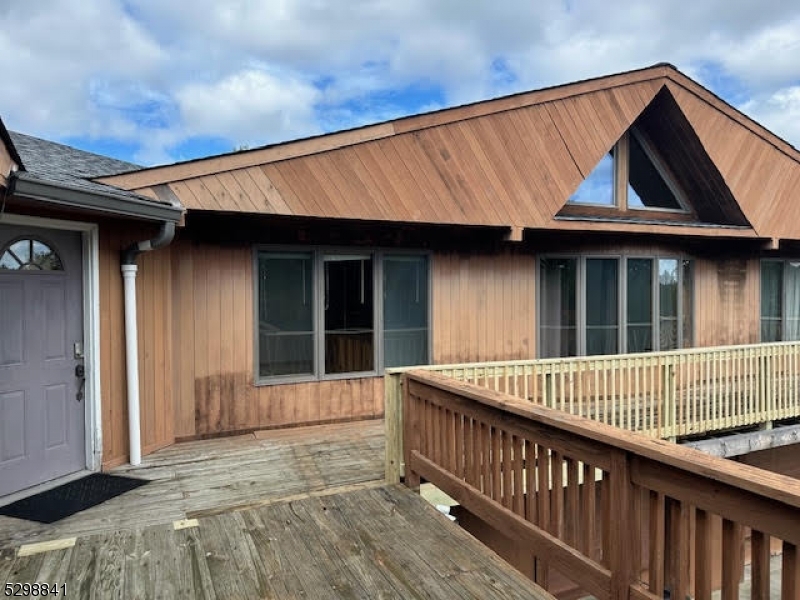 a view of wooden house