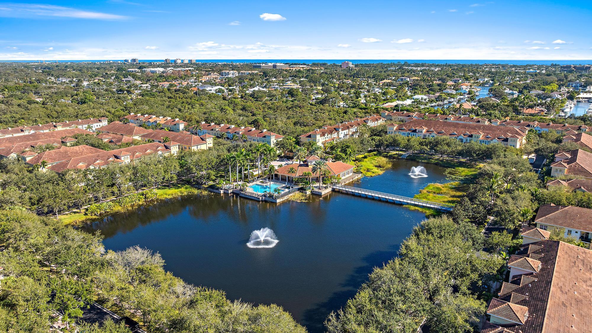 Aerial Overlooking Lake