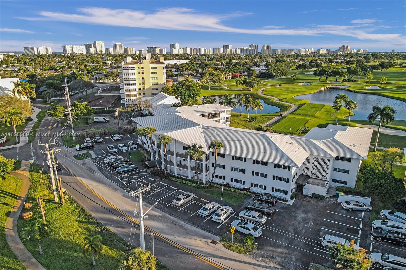 a view of a city with an ocean view