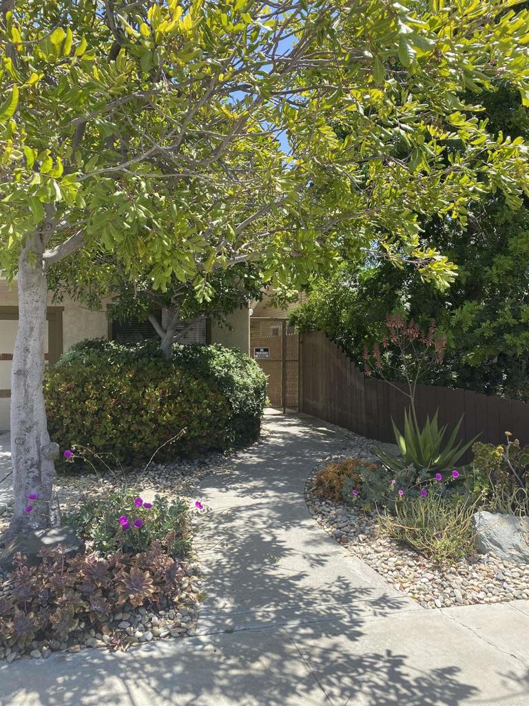 a view of backyard with green space