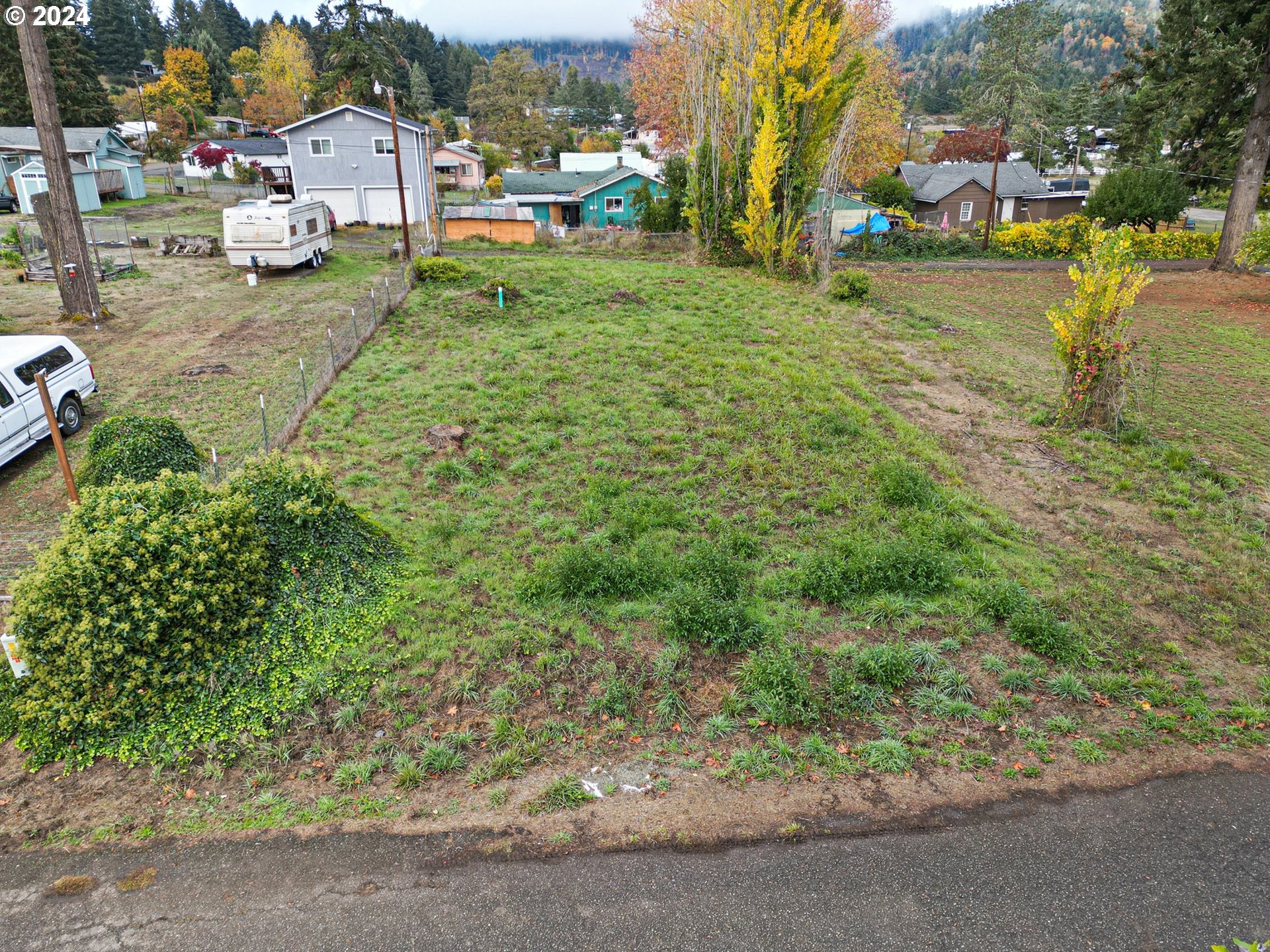 a view of yard with green space