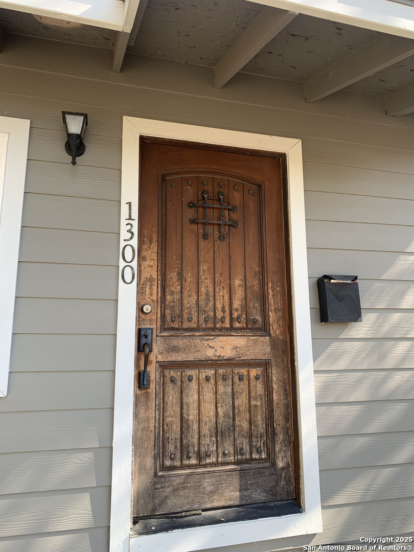 a view of front door