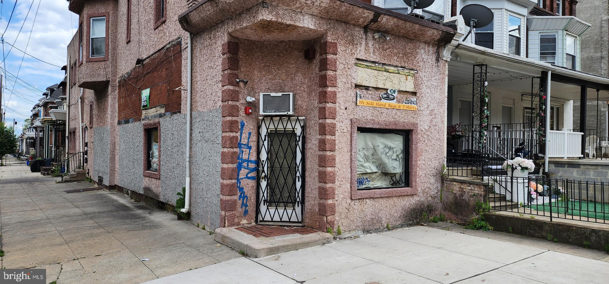 a view of a building with entryway