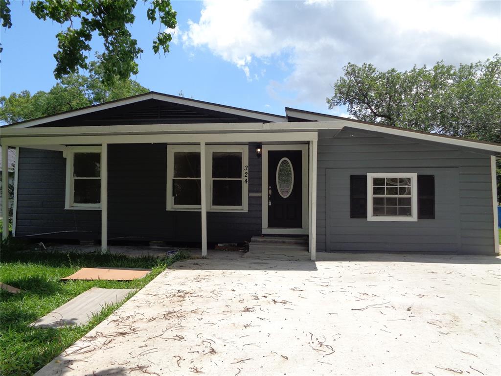 a front view of a house