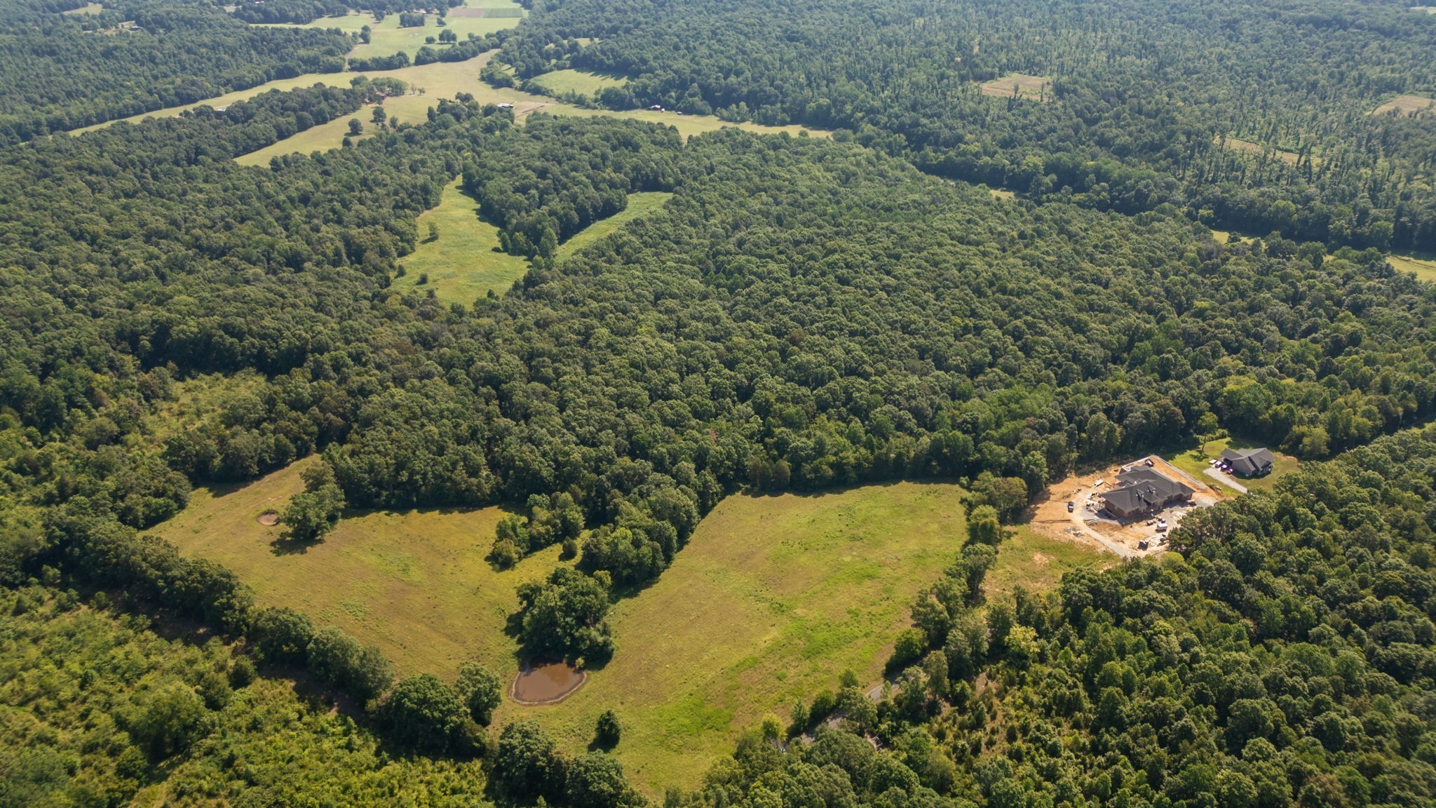 a view of lot of trees and bushes