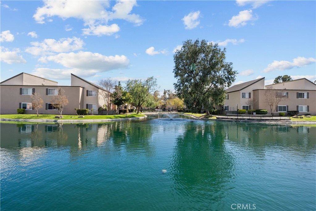 a view of a house with a lake view