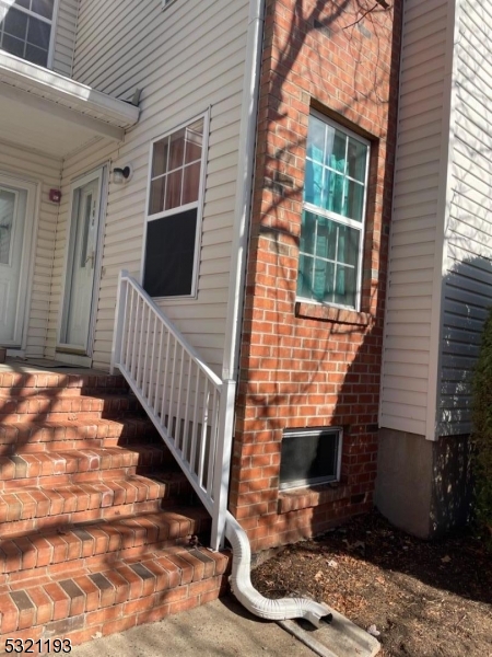 a porch with seating space