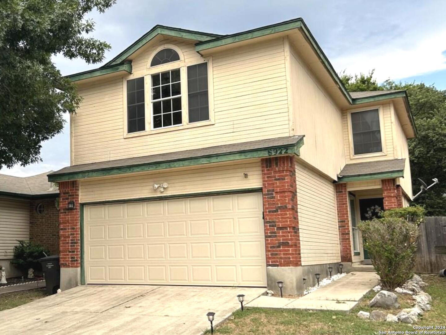 a front view of a house