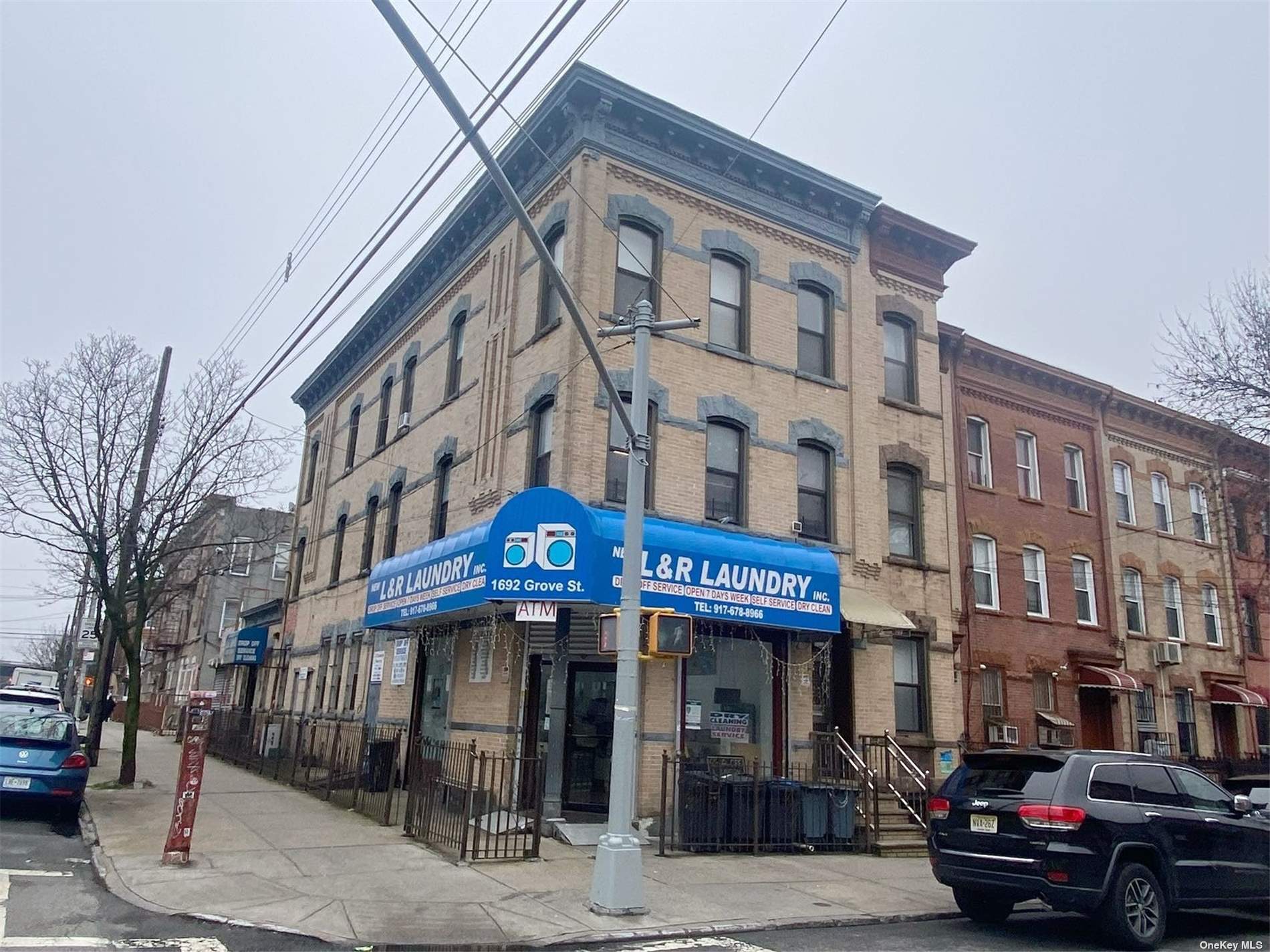 a view of a building with street