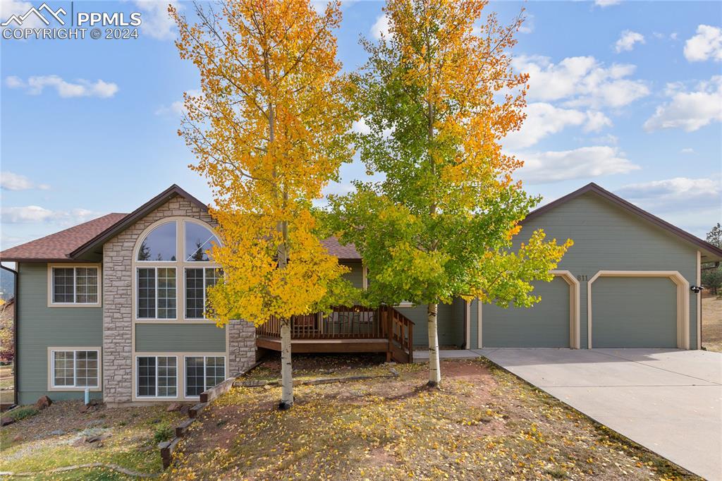 a house with trees in the background