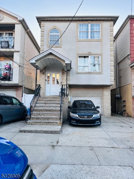 a car parked in front of a building