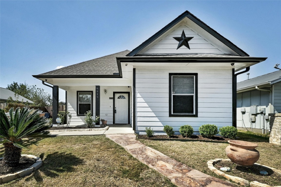 a view of a house with patio